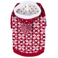 Let It Snow Snowflake Christmas Dog Hooded Sweater Cozy -Dog & Cat Store 1010134026 3 26d3f2e1 220f 43e3 a00c c55c1334bec4