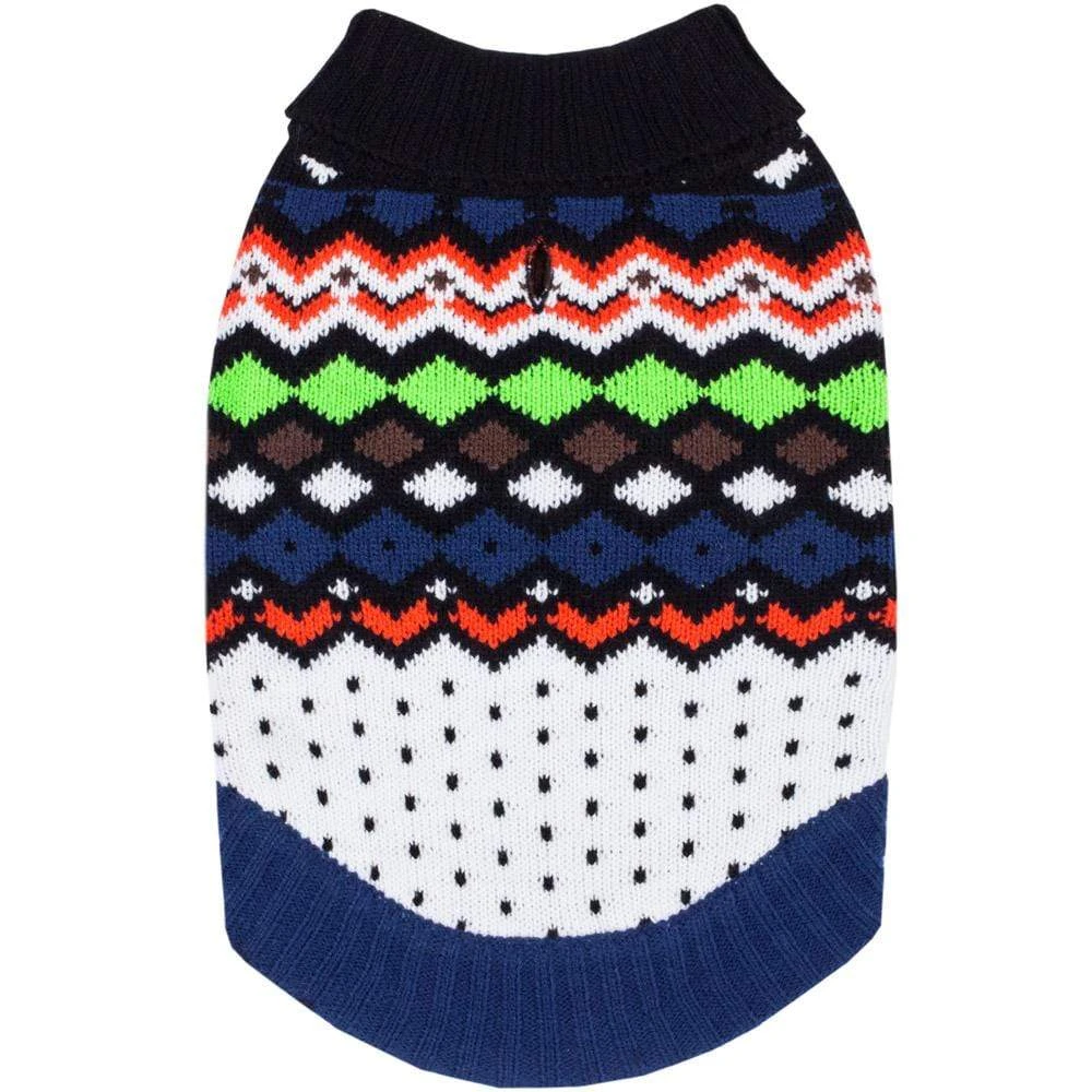Over The Rainbow Multicolor Shawl Collar Dog Sweater 3 Over The Rainbow Multicolor Shawl Collar Dog Sweater - Image 3