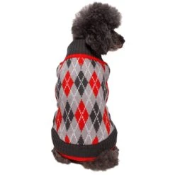 Chic Argyle All Over Dog Sweater For Stylish Pups