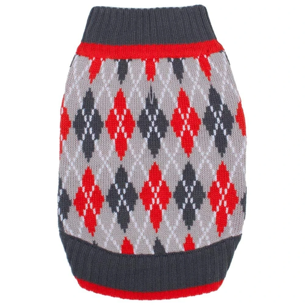 Chic Argyle All Over Dog Sweater For Stylish Pups 2 Chic Argyle All Over Dog Sweater For Stylish Pups - Image 2