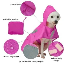 Water Repellent Reflective Dog Rain Poncho For Pets 33 Water Repellent Reflective Dog Rain Poncho For Pets -Dog & Cat Store 1010300049 2