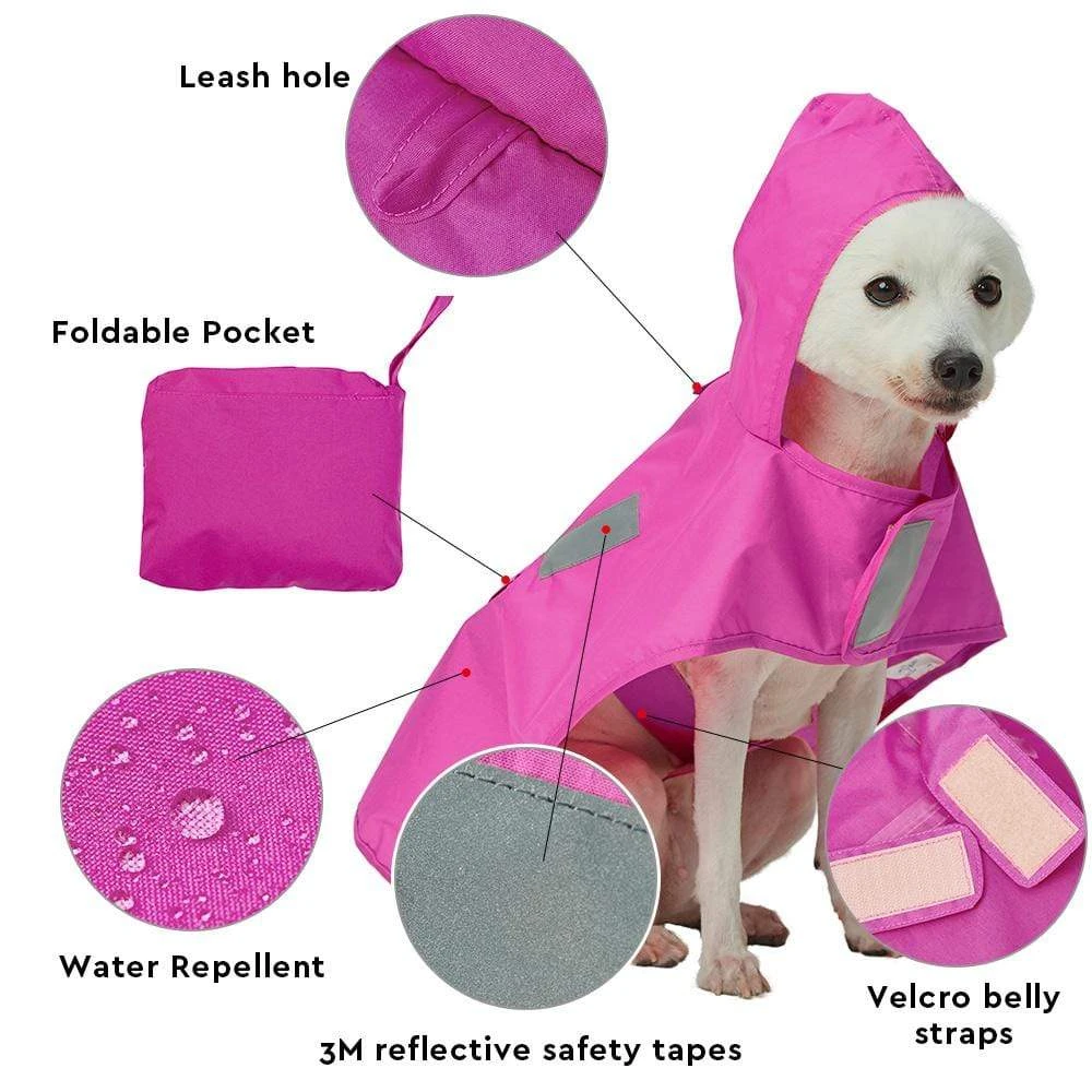 Water Repellent Reflective Dog Rain Poncho For Pets 14 Water Repellent Reflective Dog Rain Poncho For Pets - Image 14