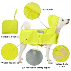 Water Repellent Reflective Dog Rain Poncho For Pets 39 Water Repellent Reflective Dog Rain Poncho For Pets -Dog & Cat Store 1010303040 2