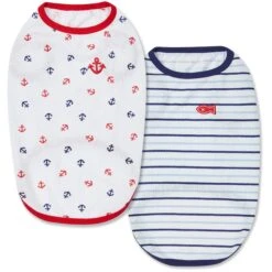 Summer Vacation Beach Dog T-shirts 2 Pack Sea Lover Navy -Dog & Cat Store 1010400046 4 d2c335a8 73d2 4ca3 9c88 1246a95ea397