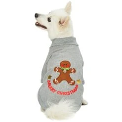 Festive Gingerbread Man Dog Sweatshirt For Holiday Fun