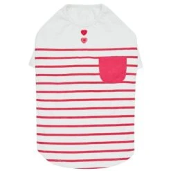 Summer Vacation Beach Stripes Matching Dog & Kid T-shirt Pink -Dog & Cat Store 1010413046 3