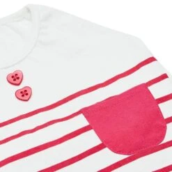 Summer Vacation Beach Stripes Matching Dog & Kid T-shirt Pink -Dog & Cat Store 1010413046 5