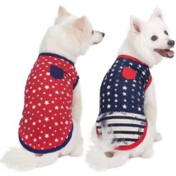 American Flag Theme Dog T-Shirts, 2 Pack For Pets Set