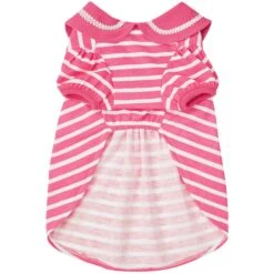 Summer Vacation Beach Dog Dress Sea Lover Pink Striped -Dog & Cat Store 1010503044 4