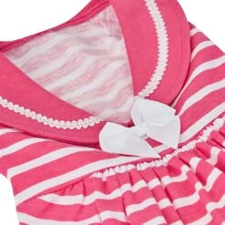 Summer Vacation Beach Dog Dress Sea Lover Pink Striped -Dog & Cat Store 1010503044 5