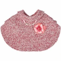 Marled Dog Poncho With Necklace & Flower For Stylish Pets -Dog & Cat Store 1011200041 3