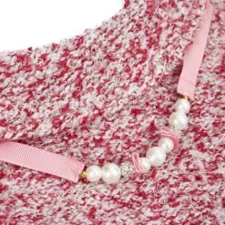 Marled Dog Poncho With Necklace & Flower For Stylish Pets -Dog & Cat Store 1011200041 5