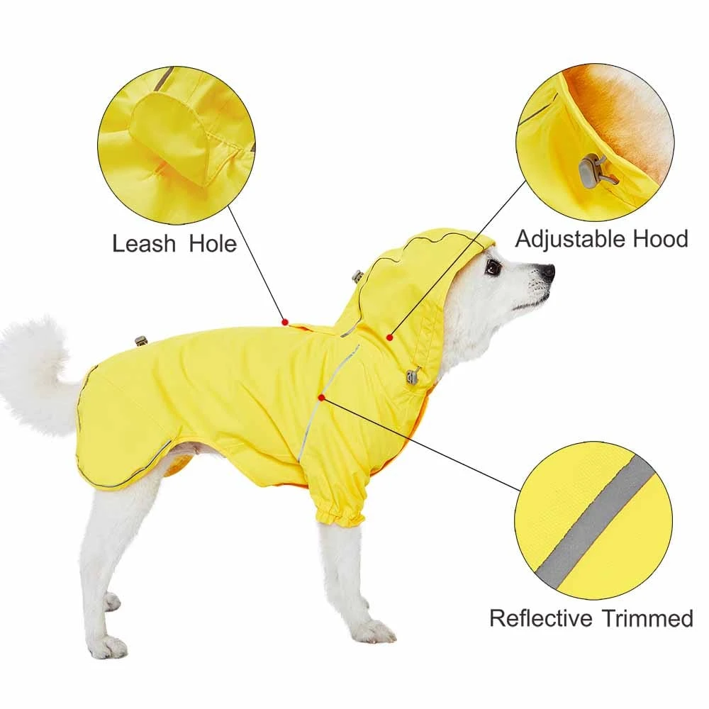 Waterproof Reflective Dog Raincoat With 2 Legs For Pets 12 Waterproof Reflective Dog Raincoat With 2 Legs For Pets - Image 12