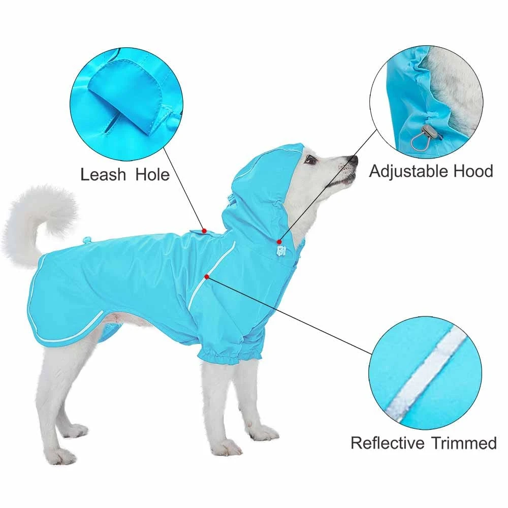 Waterproof Reflective Dog Raincoat With 2 Legs For Pets 17 Waterproof Reflective Dog Raincoat With 2 Legs For Pets - Image 17