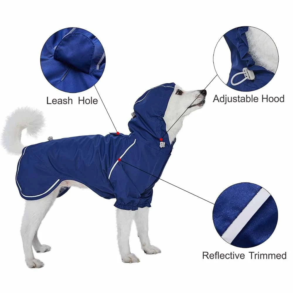 Waterproof Reflective Dog Raincoat With 2 Legs For Pets 2 Waterproof Reflective Dog Raincoat With 2 Legs For Pets - Image 2