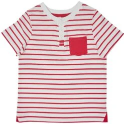 Dogs & Cats & Co. Saint Malo Matching Henley T-shirt Red -Dog & Cat Store 1011606041 1 3