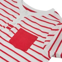 Dogs & Cats & Co. Saint Malo Matching Henley T-shirt Red -Dog & Cat Store 1011606041 3