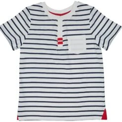 Dogs & Cats & Co. Saint Malo Matching Henley T-shirt Navy -Dog & Cat Store 1011607048 1 3