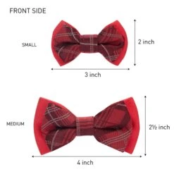 Handmade Plaid Bow Tie Set In Gift Box, 2 Pack For Pets -Dog & Cat Store 1020330043 5