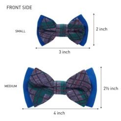 Handmade Plaid Bow Tie Set In Gift Box, 2 Pack For Pets -Dog & Cat Store 1020331040 6