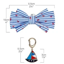 Nautical Dog Accessories Anchors Vacation Beach Pet Accessory Set -Dog & Cat Store 1020921005 5