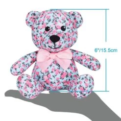 6" Made Well Floral Print Bear Dog Toy For Playtime Fun -Dog & Cat Store 1030100001 6 6b2d0605 2477 43db 8492 cf77bd915e84