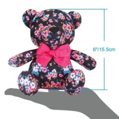 6" Sleek Black Floral Bear Dog Toy For Playful Pets -Dog & Cat Store 1030101008 6 47679bfc db5b 4183 9c73 a4dff0bfa10e