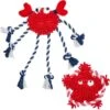 2 Pack, 14 Inch Crab + 7 4/5 Inch Sea-star Plush Dog Toy -Dog & Cat Store 1030105006 1