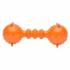 6 1/8 Inch Natural Rubber Dog Chew Spiky Hammer Balls Toy -Dog & Cat Store 1031303005 2