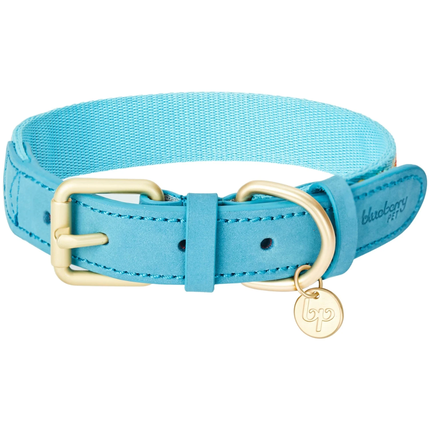 Southwestern Full Grain Leather & Polyester Dog Collar 15 Southwestern Full Grain Leather & Polyester Dog Collar - Image 15