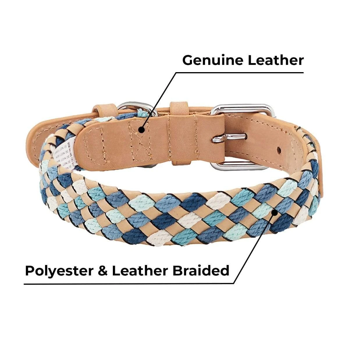 Braided Full Grain Leather Dog Collar For Stylish Pets 6 Braided Full Grain Leather Dog Collar For Stylish Pets - Image 6