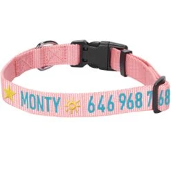 Personalized Dog Collar With Pet Name And Phone Pink Red -Dog & Cat Store 1040825048 1 2 faebbef1 9c4f 4366 9654 8340dc5d9e91