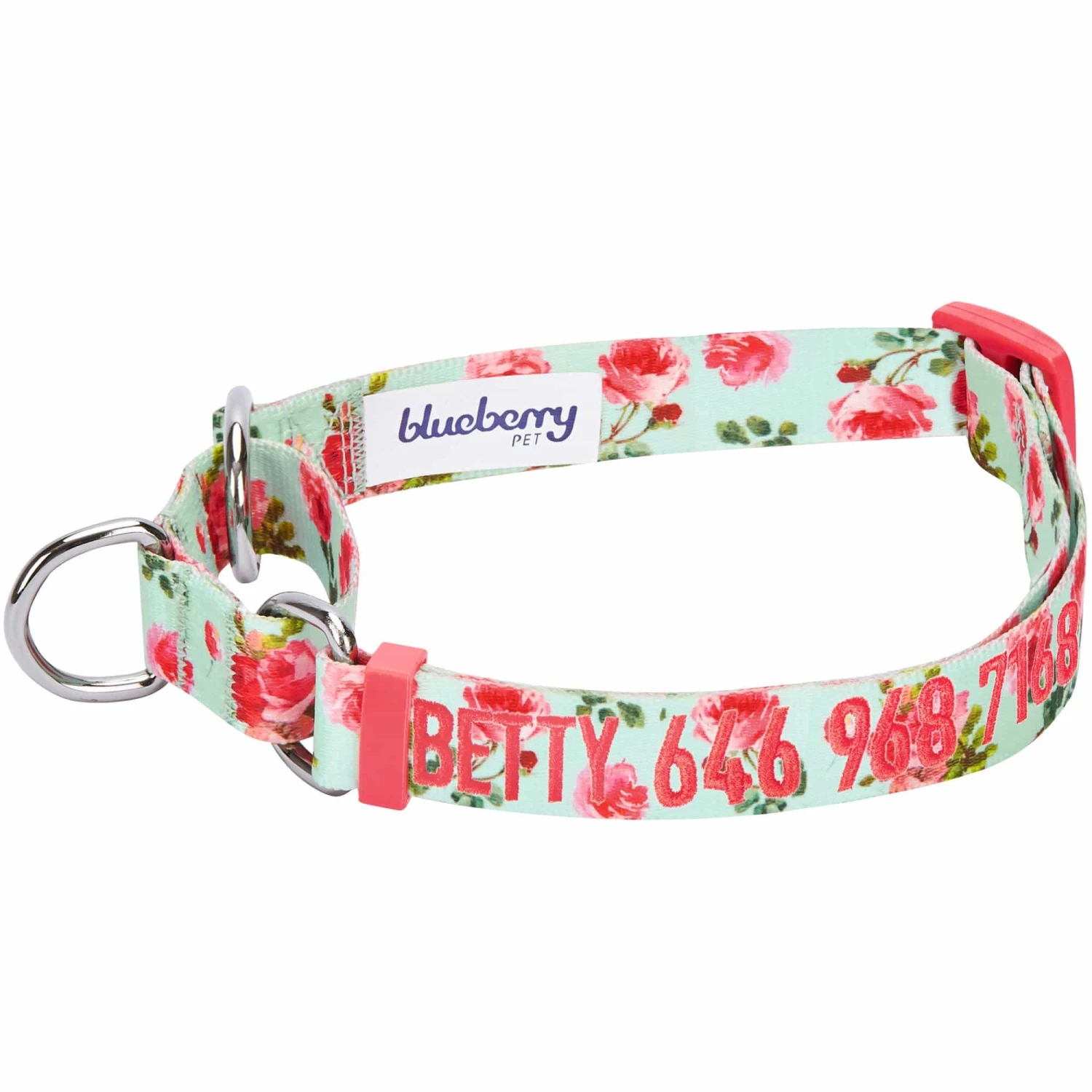 Personalized Petal Paws Floral Martingale Safety Training Dog Collar 3 Personalized Petal Paws Floral Martingale Safety Training Dog Collar - Image 3
