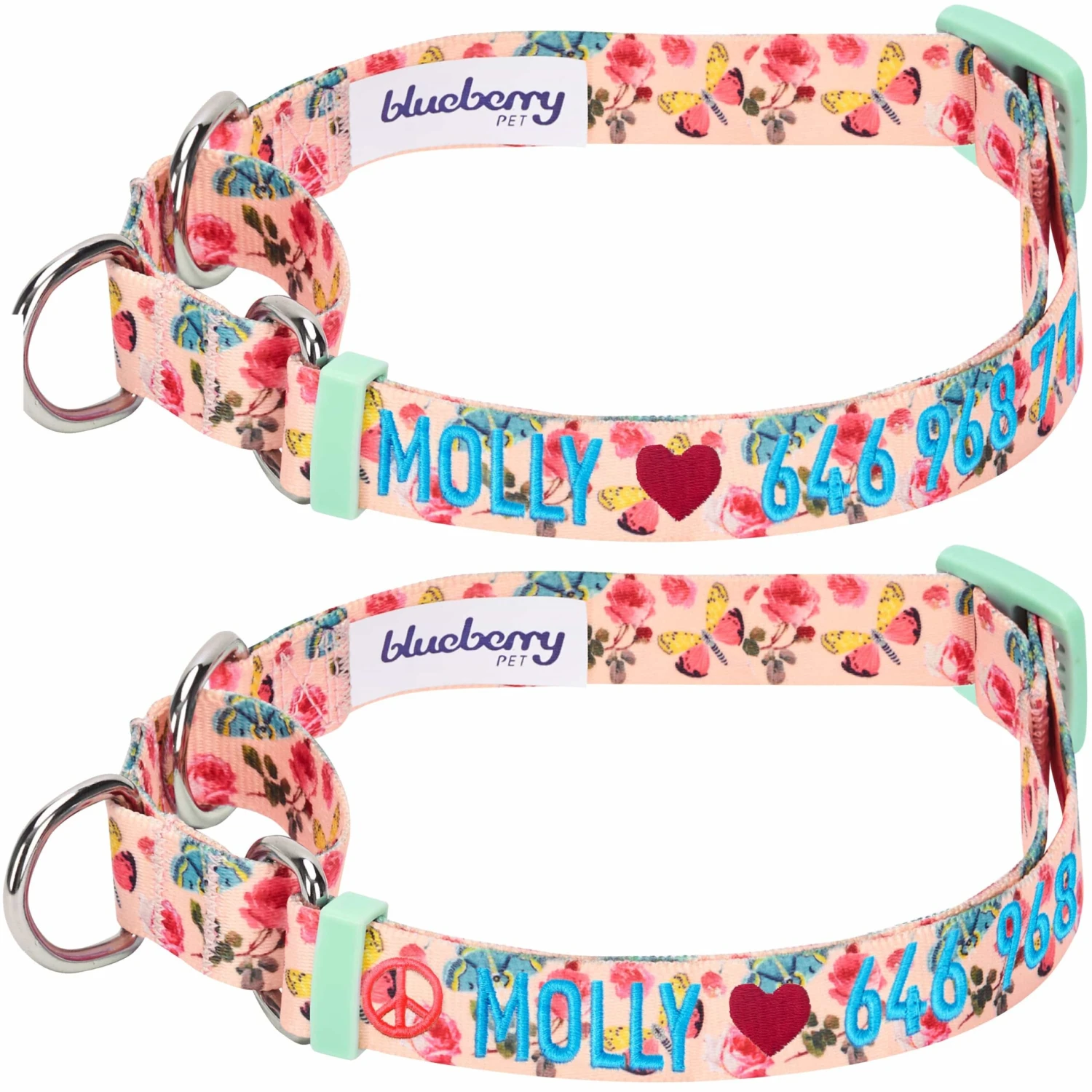 Personalized Petal Paws Floral Martingale Safety Training Dog Collar 10 Personalized Petal Paws Floral Martingale Safety Training Dog Collar - Image 10