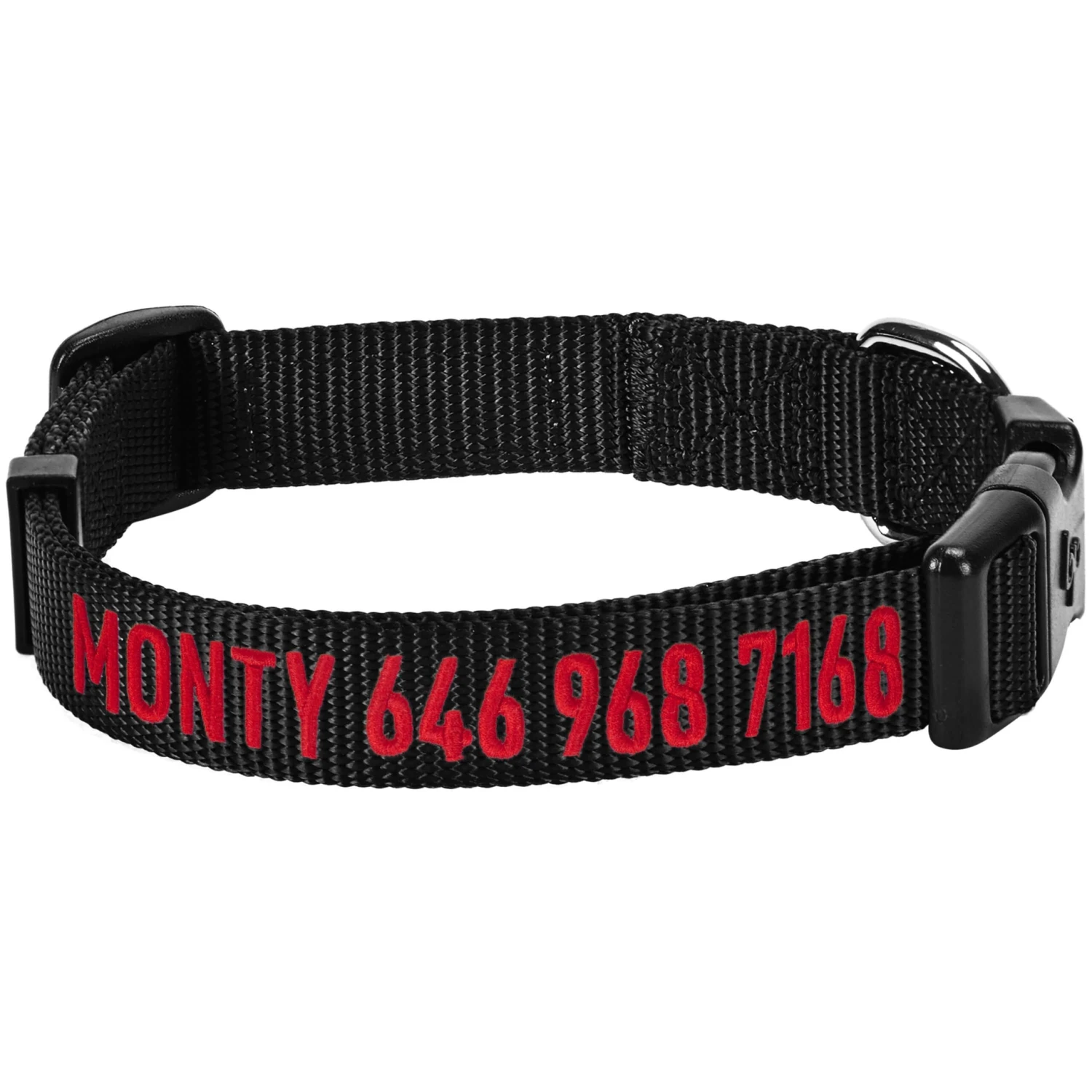 Personalized Dog Collar With Pet Name And Phone, Gray/Black 9 Personalized Dog Collar With Pet Name And Phone, Gray/Black - Image 9