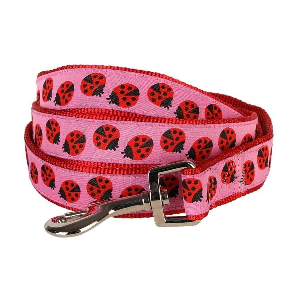 Flamingo Ladybug Dog Leash, Hawaiian Palm Leaves Design 4 Flamingo Ladybug Dog Leash, Hawaiian Palm Leaves Design - Image 4