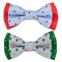 Stay Dotty Bow Tie Set For Trendy Pets In Chic Styles