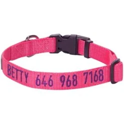 Personalized Dog Collar With Pet Name And Phone Pink Red -Dog & Cat Store 11040820043 1 d6cc1618 9f24 4265 a2d1 51f6d4e1767e