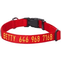 Personalized Dog Collar With Pet Name And Phone Pink Red -Dog & Cat Store 11040826045 1 6c87081e 1e5e 47f2 935f 0f933aca1011