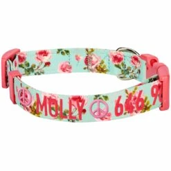 Personalized Petal Paws Floral Dog Collar For Girl Dogs