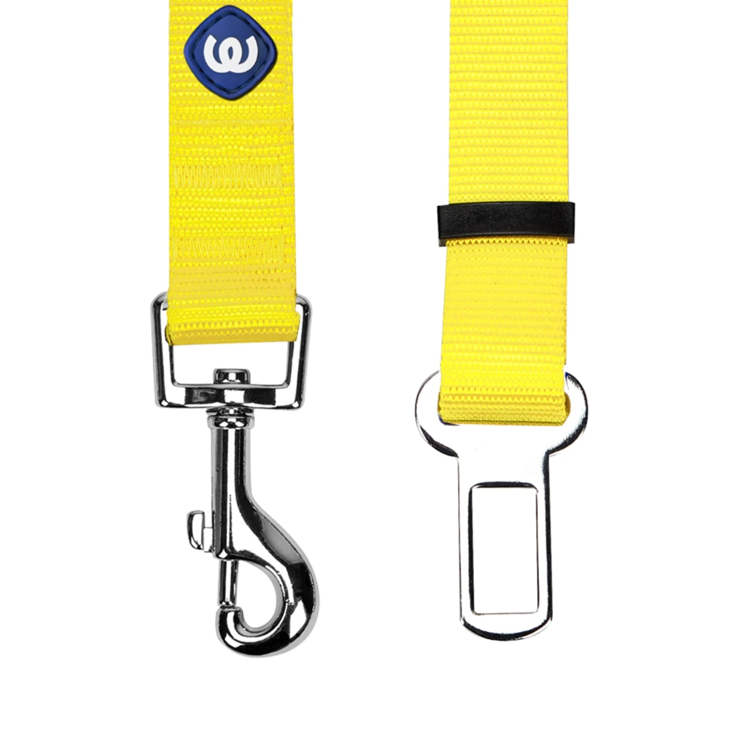 Universal Nylon Adjustable Safety Dog Seat Belt Yellow 2 Universal Nylon Adjustable Safety Dog Seat Belt Yellow - Image 2