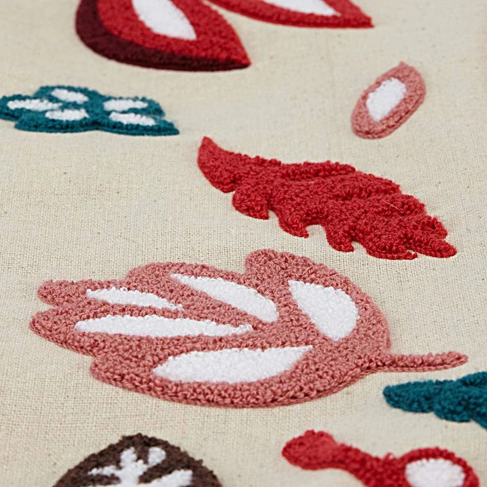 Cover-Removable And Washable Embroidered Leaves Linen Dog Bed 12 Cover-Removable And Washable Embroidered Leaves Linen Dog Bed - Image 12