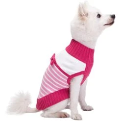 Pinky Princess Designer Chenille Dog Sweater With Bow -Dog & Cat Store 1110127041 2