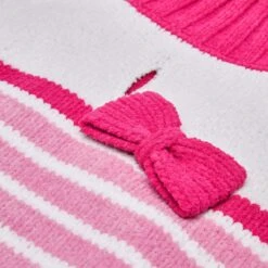 Pinky Princess Designer Chenille Dog Sweater With Bow -Dog & Cat Store 1110127041 5