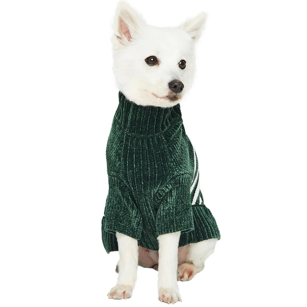 Cozy Soft Chenille Classy Striped Dog Sweater For Pets 12 Cozy Soft Chenille Classy Striped Dog Sweater For Pets - Image 12