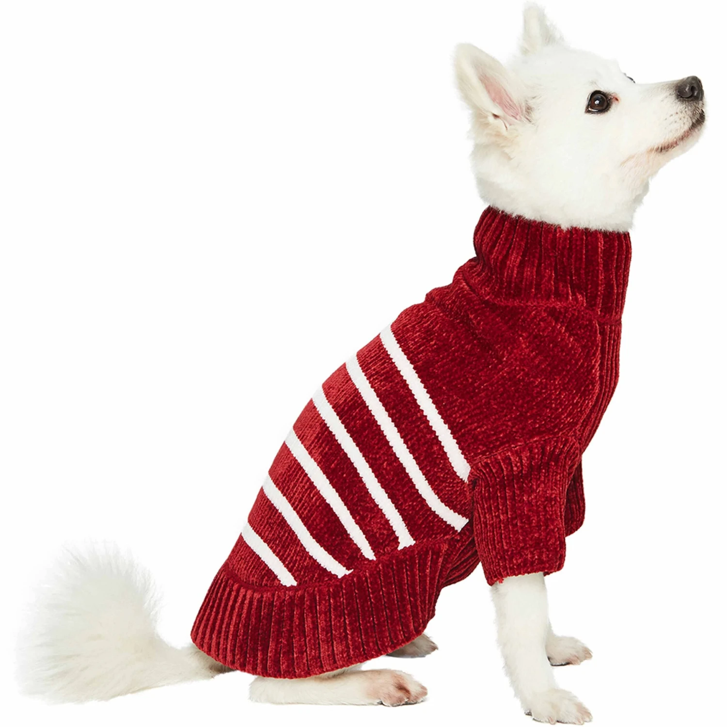 Cozy Soft Chenille Classy Striped Dog Sweater For Pets 17 Cozy Soft Chenille Classy Striped Dog Sweater For Pets - Image 17