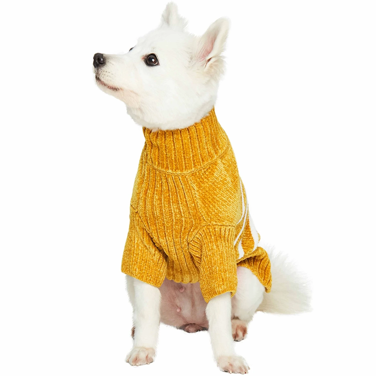 Cozy Soft Chenille Classy Striped Dog Sweater For Pets 5 Cozy Soft Chenille Classy Striped Dog Sweater For Pets - Image 5
