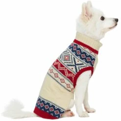 Fair Isle Family Matching Sweater In Cream Dog Chic White -Dog & Cat Store 1110142044 5 c7b1cb05 f2bb 45db a994 912af89c9504