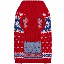 Christmas Snowflake Dog Sweater In Festive Red Snowflake -Dog & Cat Store 1110147049 2 fd43640c ccfa 4489 baa0 b965705abf05