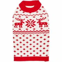 Christmas Reindeer Family Matching Sweater In Festive Red 22 Christmas Reindeer Family Matching Sweater In Festive Red -Dog & Cat Store 1110188042 1